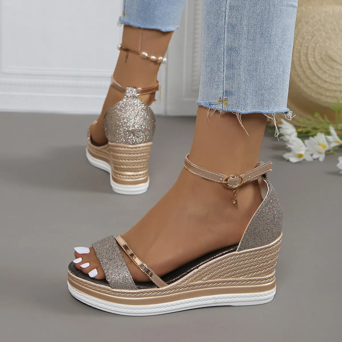 Ava | Womens Platform Wedge Strap Sandals
