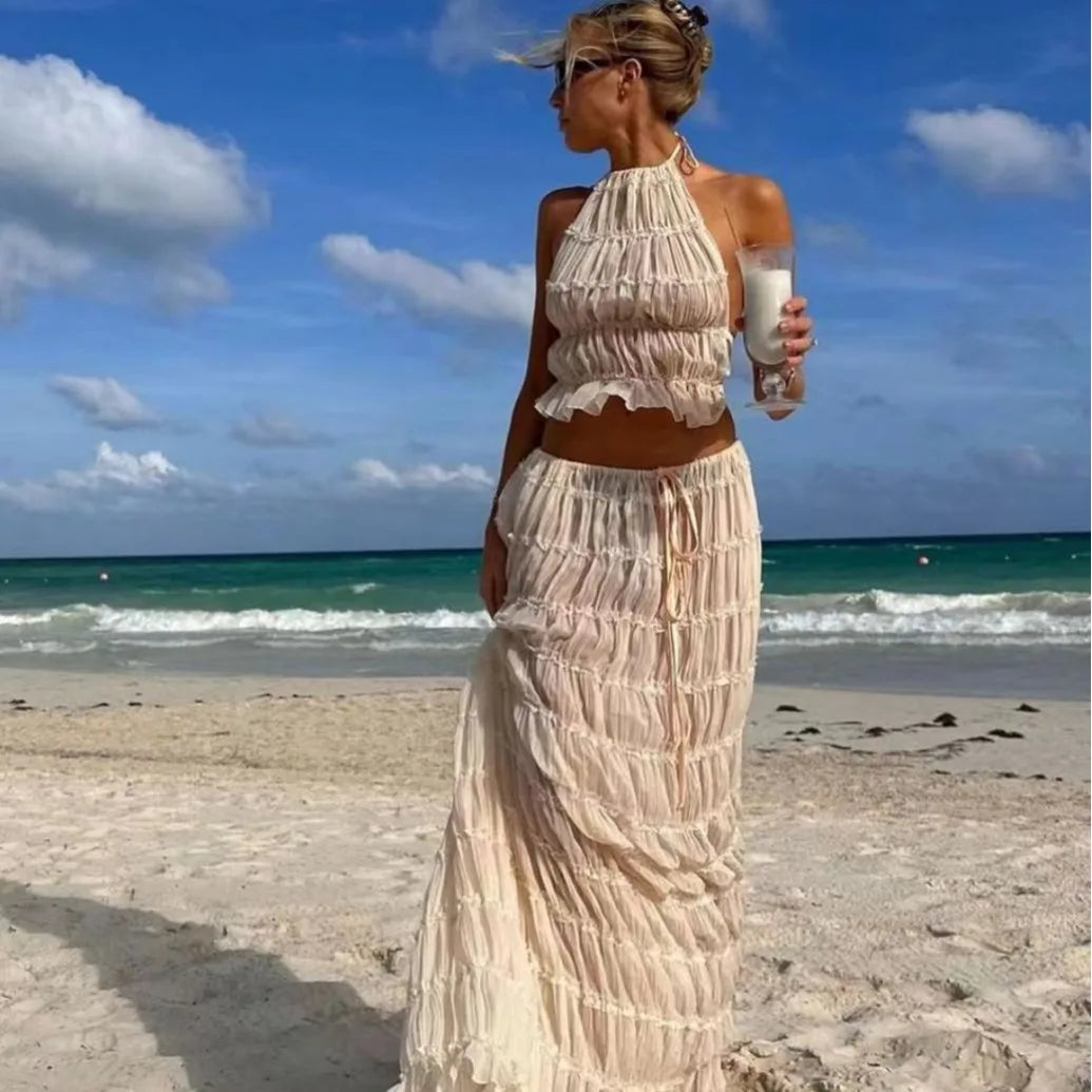 Kim - Pleated Two-Piece Set