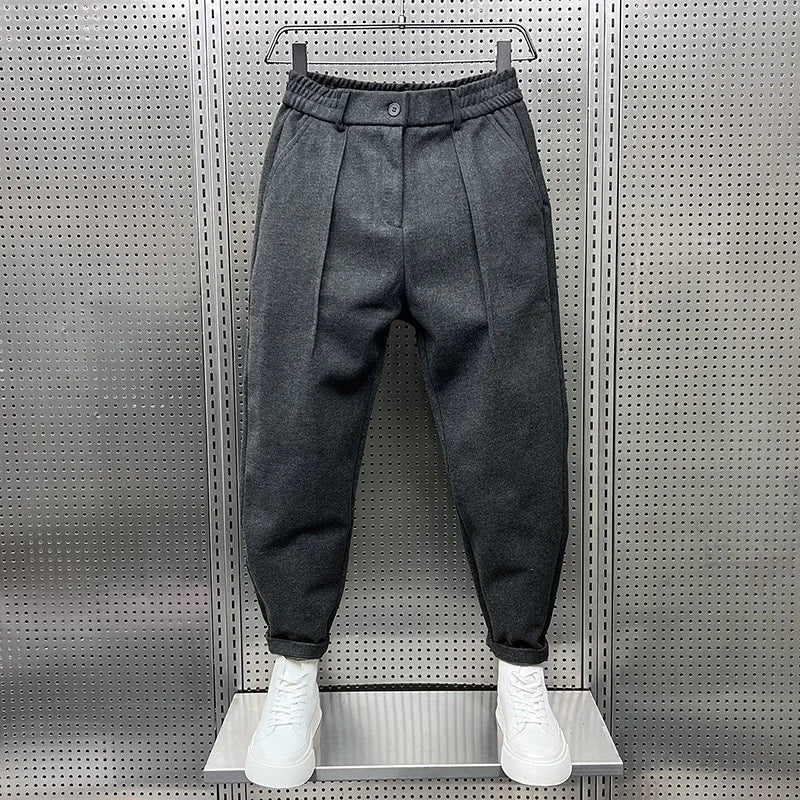 Marcin™ | Elegant Trousers with a Melange Effect