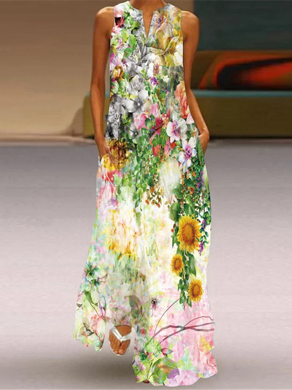 MONICA – BLOOM IN SILENCE MAXI DRESS