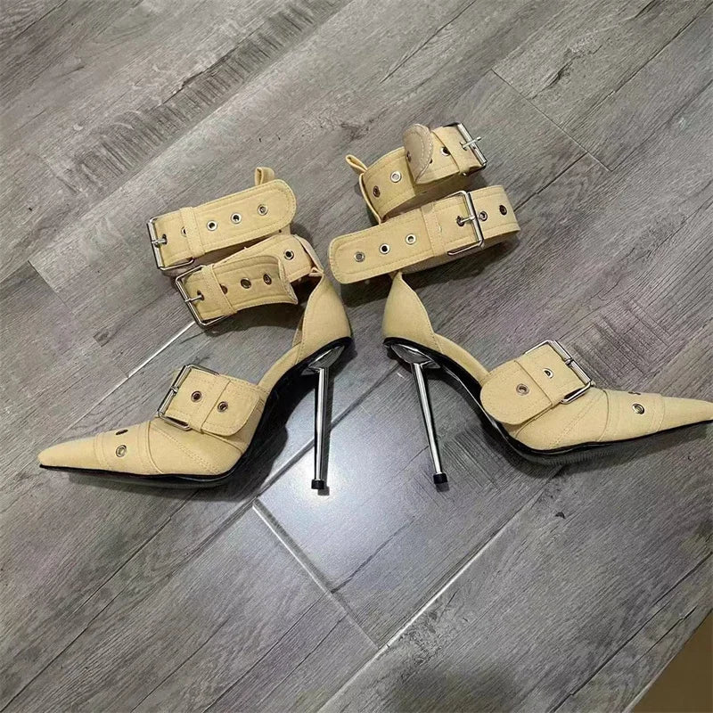 Rebel Chic Buckle Heels