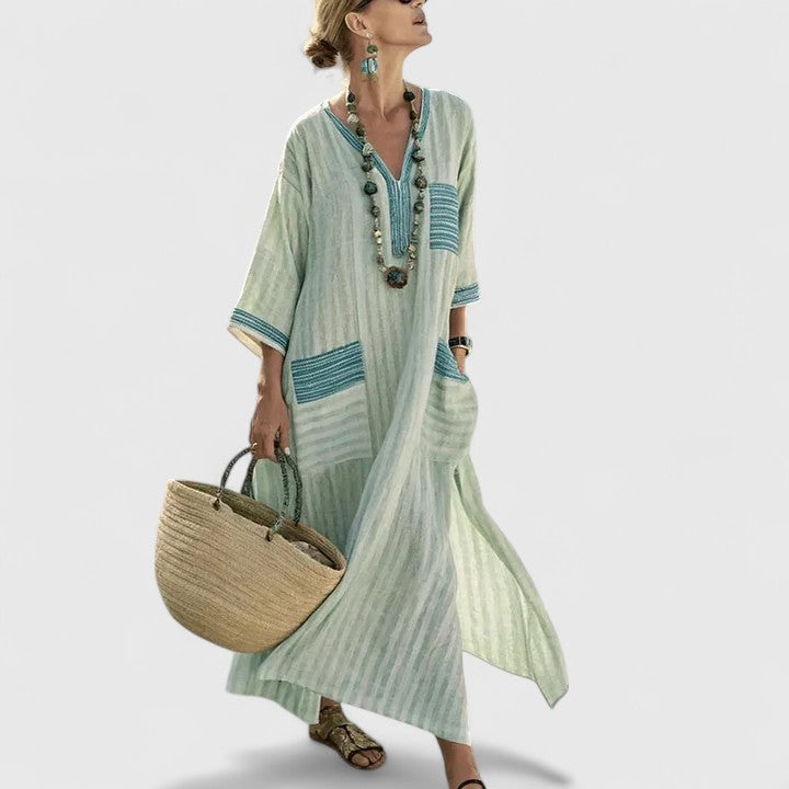 Violet | Women's Loose Fit Pocket Maxi Dress