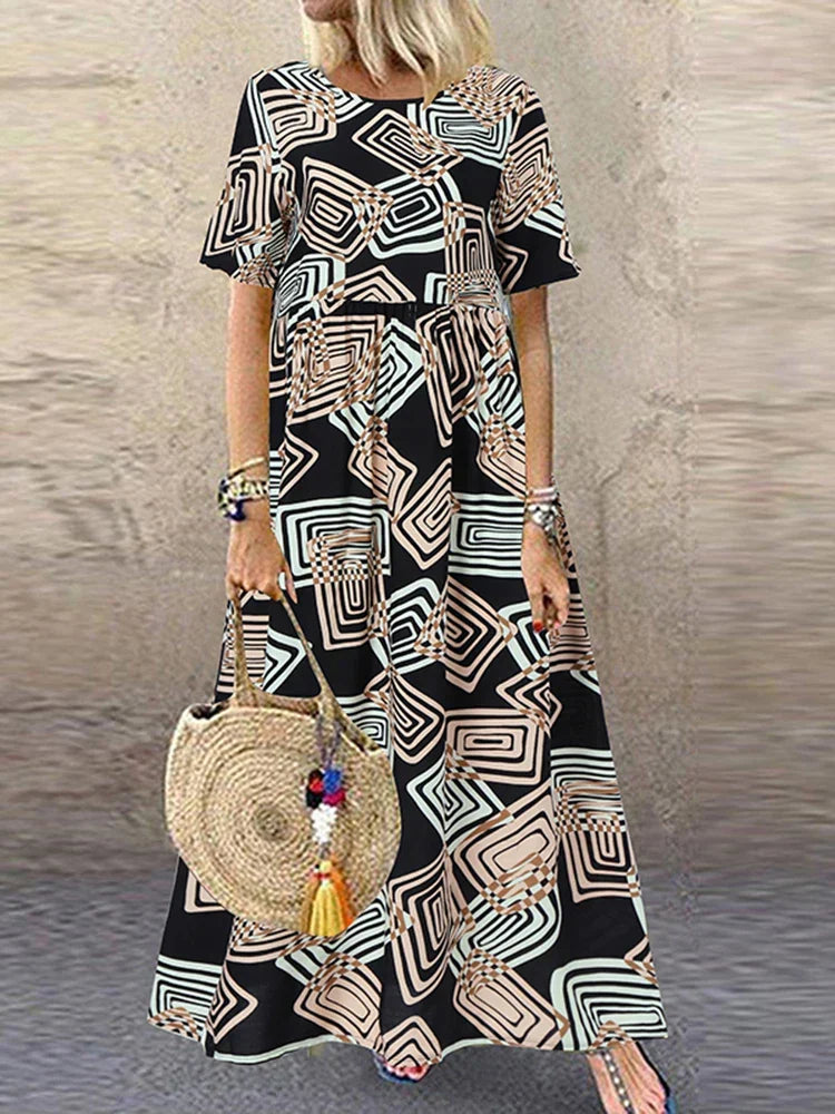 Coralie – Printed Flowing Maxi Dress