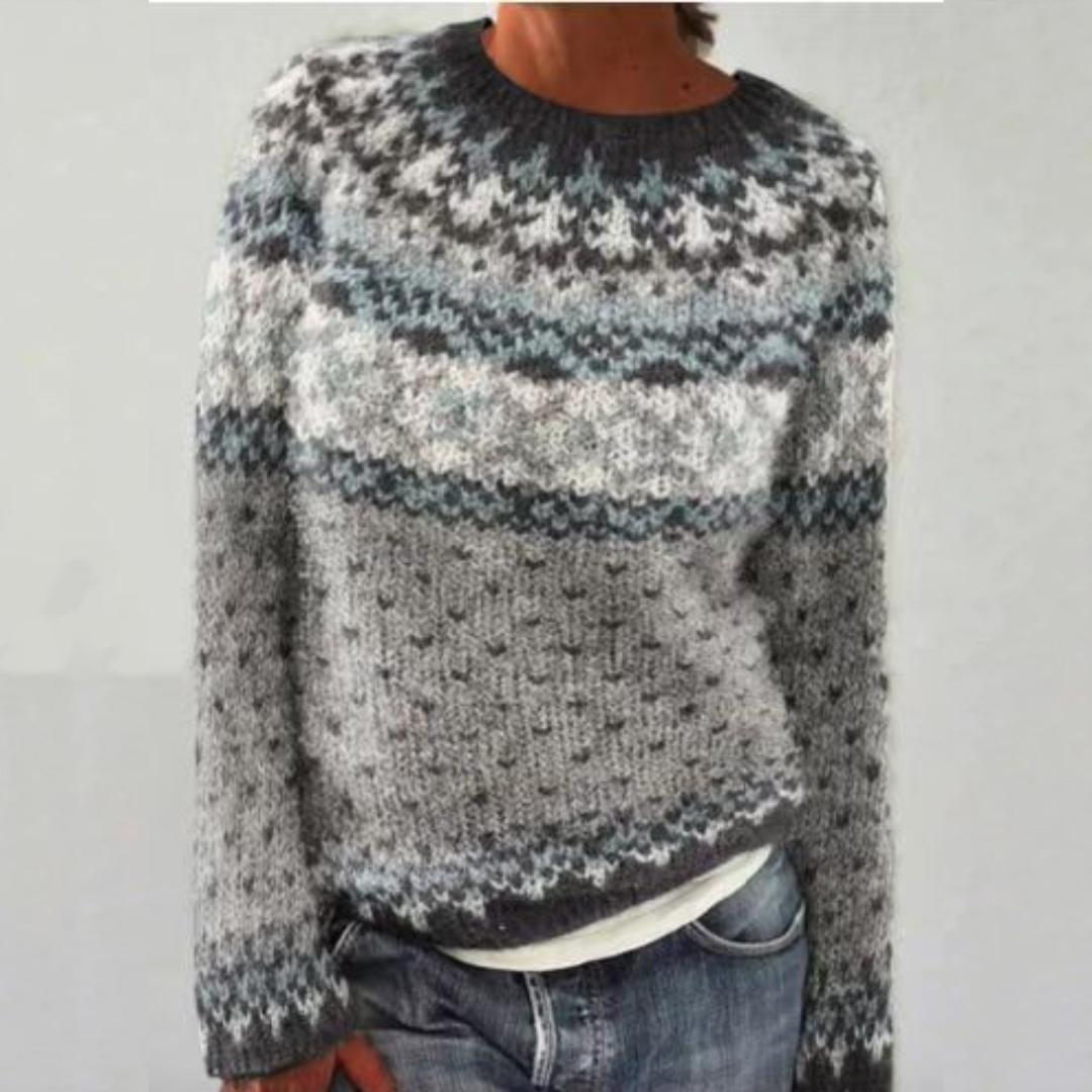 Jolanta - Retro Scandinavian Knitted Sweater