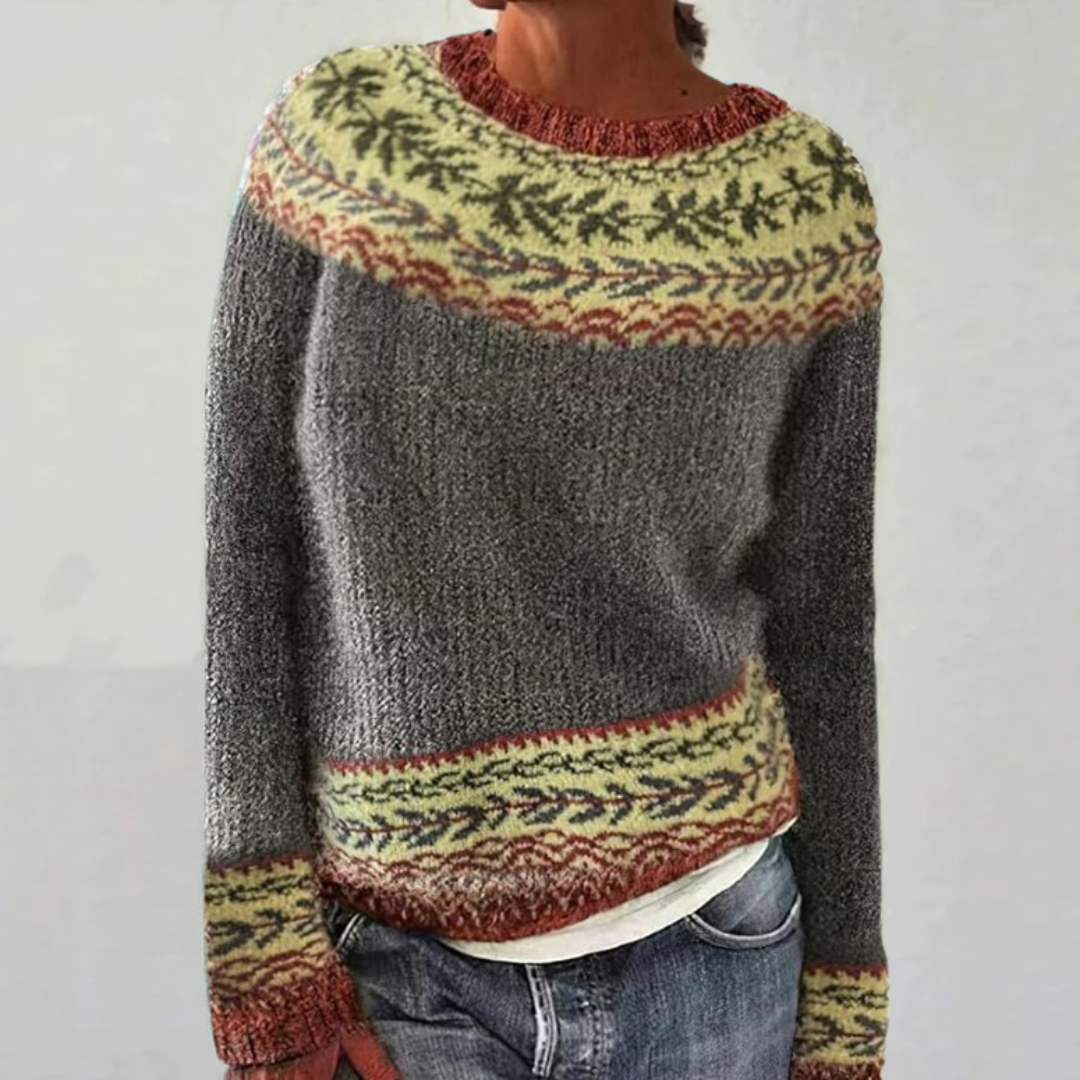 Justyna - Retro Scandinavian Knitted Sweater