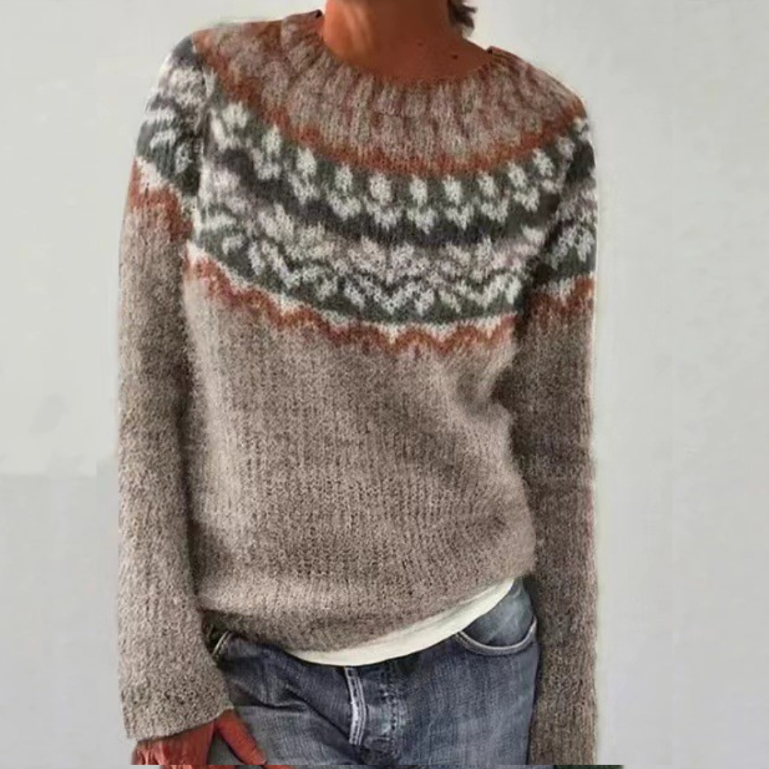 Beata - Retro Scandinavian Knitted Sweater