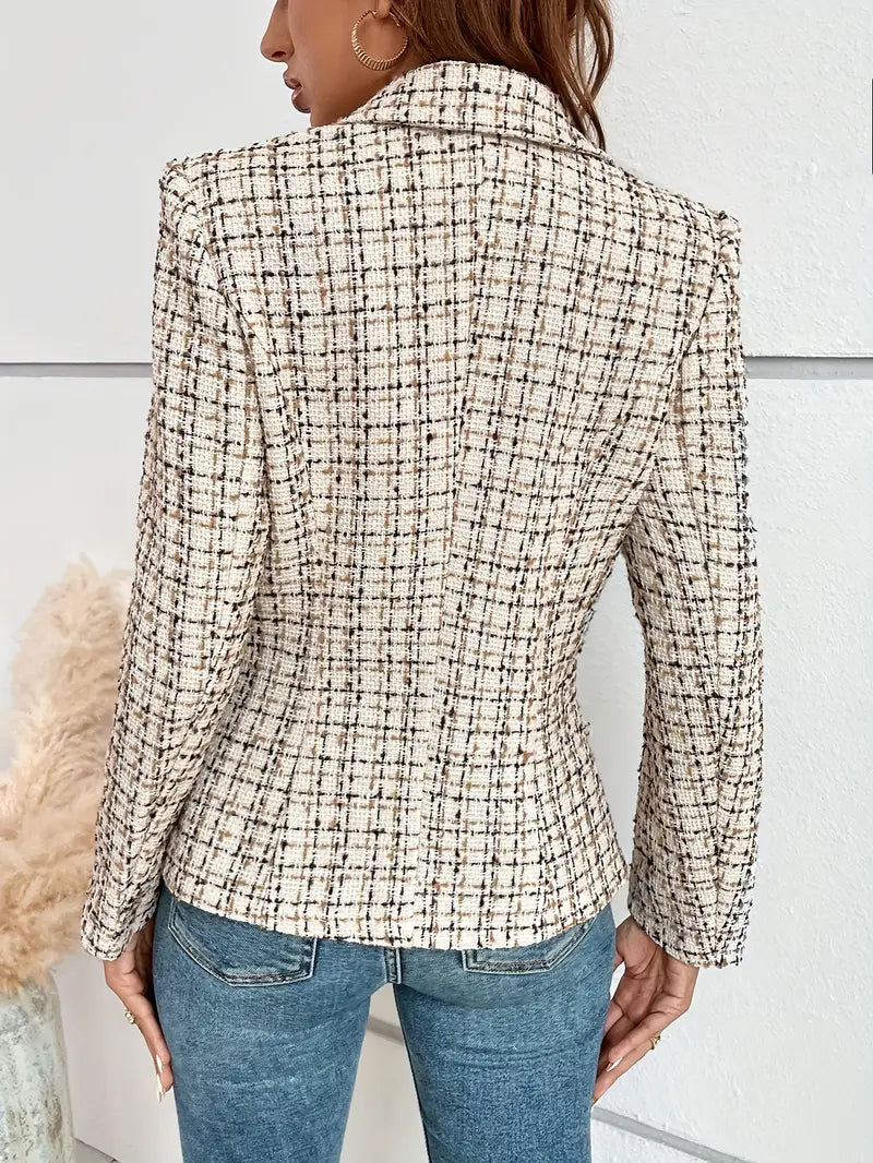 Jalu™ | Double-breasted blazer with checked pattern