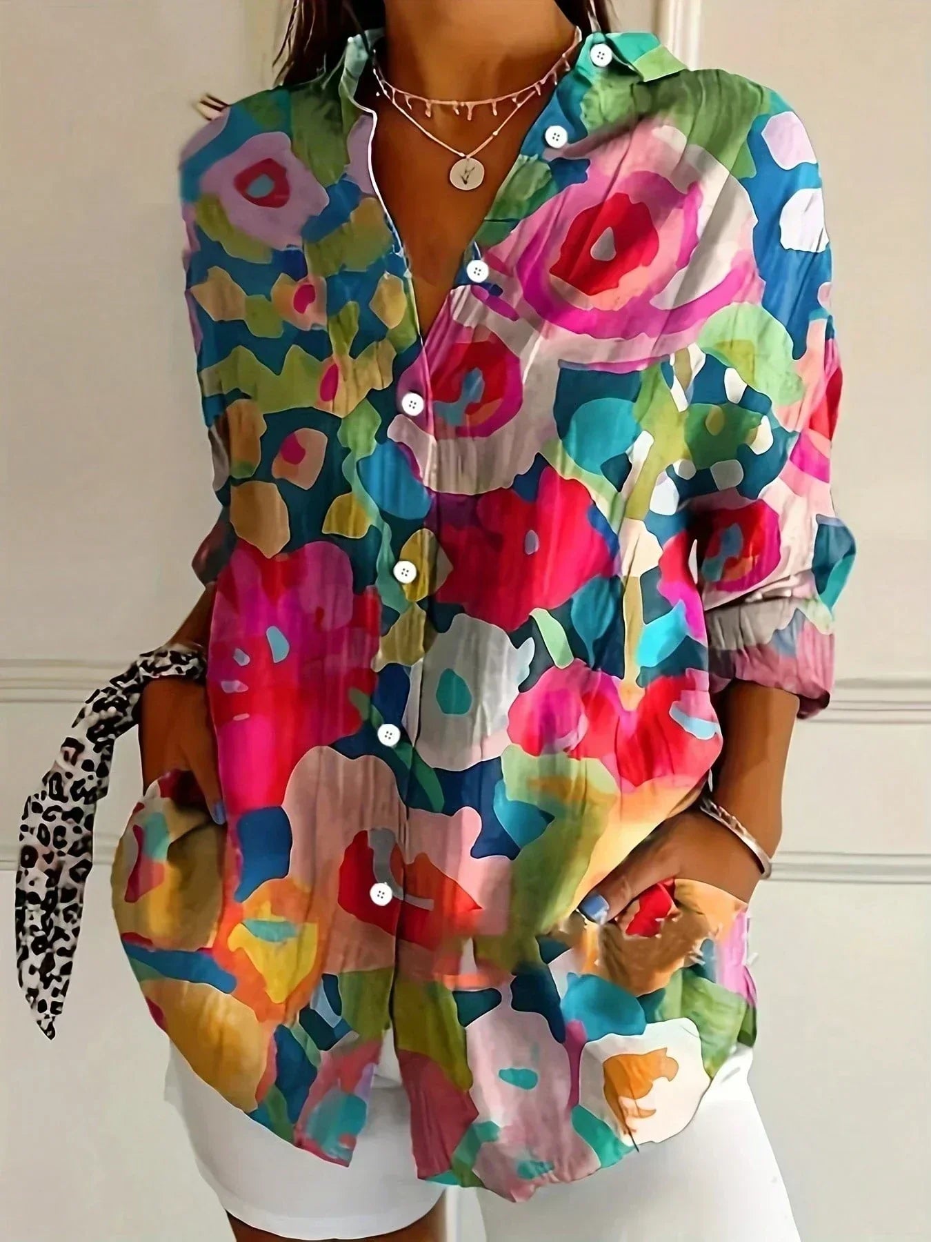 Rina™ | Luxury Floral Button Shirt
