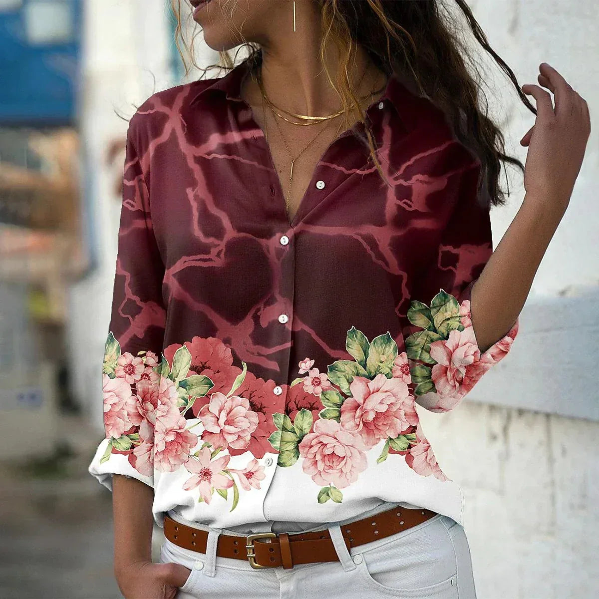 GEERTJE I FASHIONABLE PRINTED BLOUSE