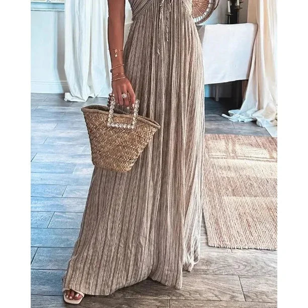 Renly - Sleeveless A-Line Sling Long Dress