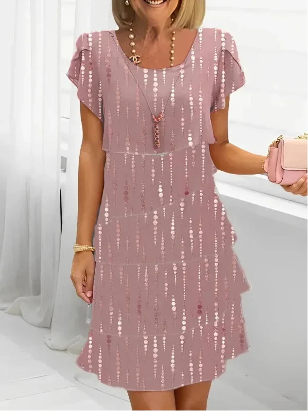Victoria | Elegant Comfort Ruffle Dress
