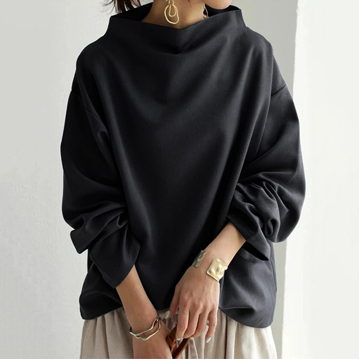 Elly | High-Neck Soft Knit Top