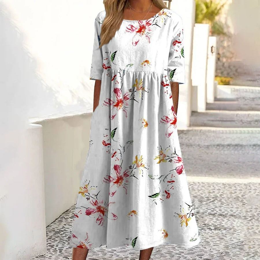 Zorelle - Floral Flowing Maxi Dress