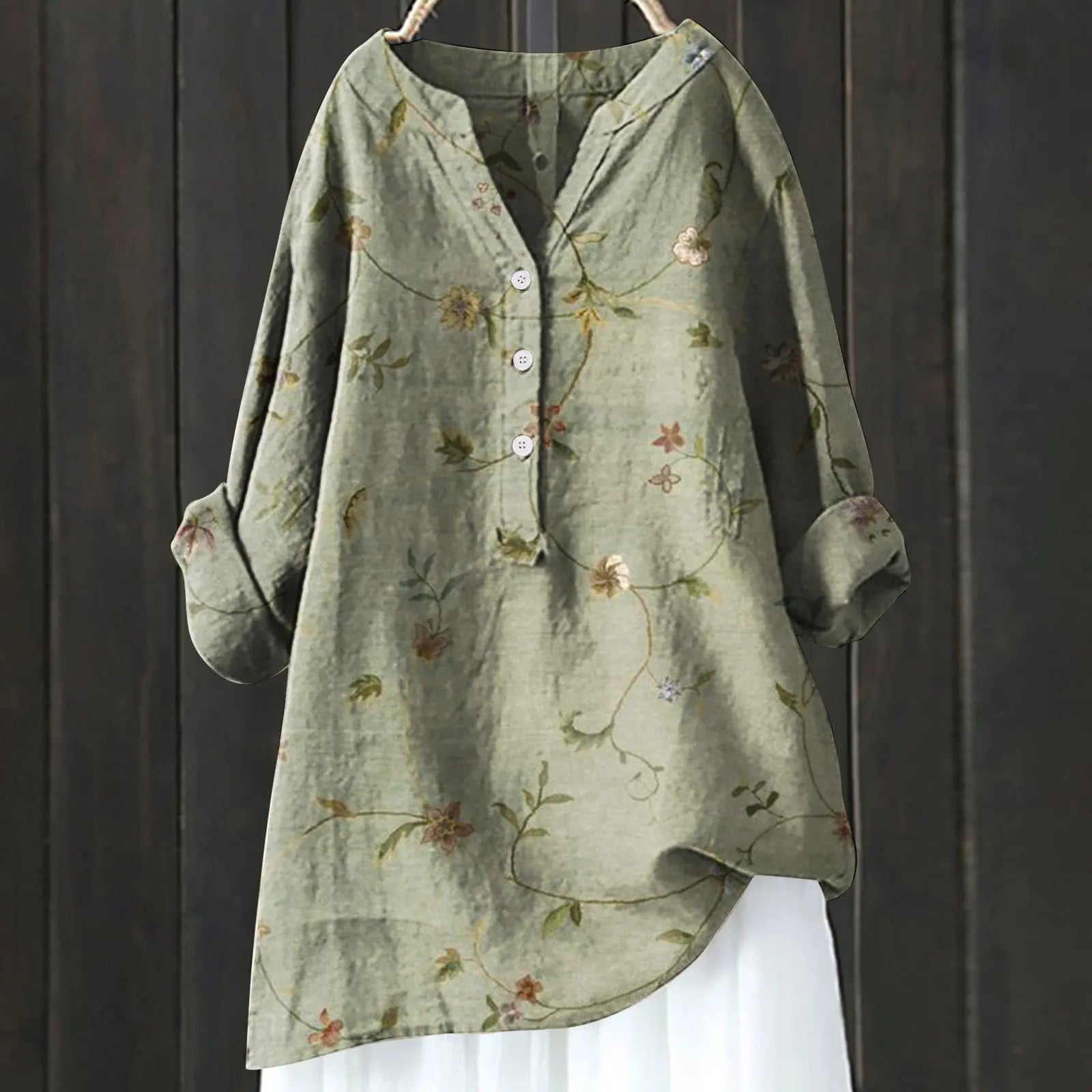 ISALINE LONG FLOWER BLOUSE