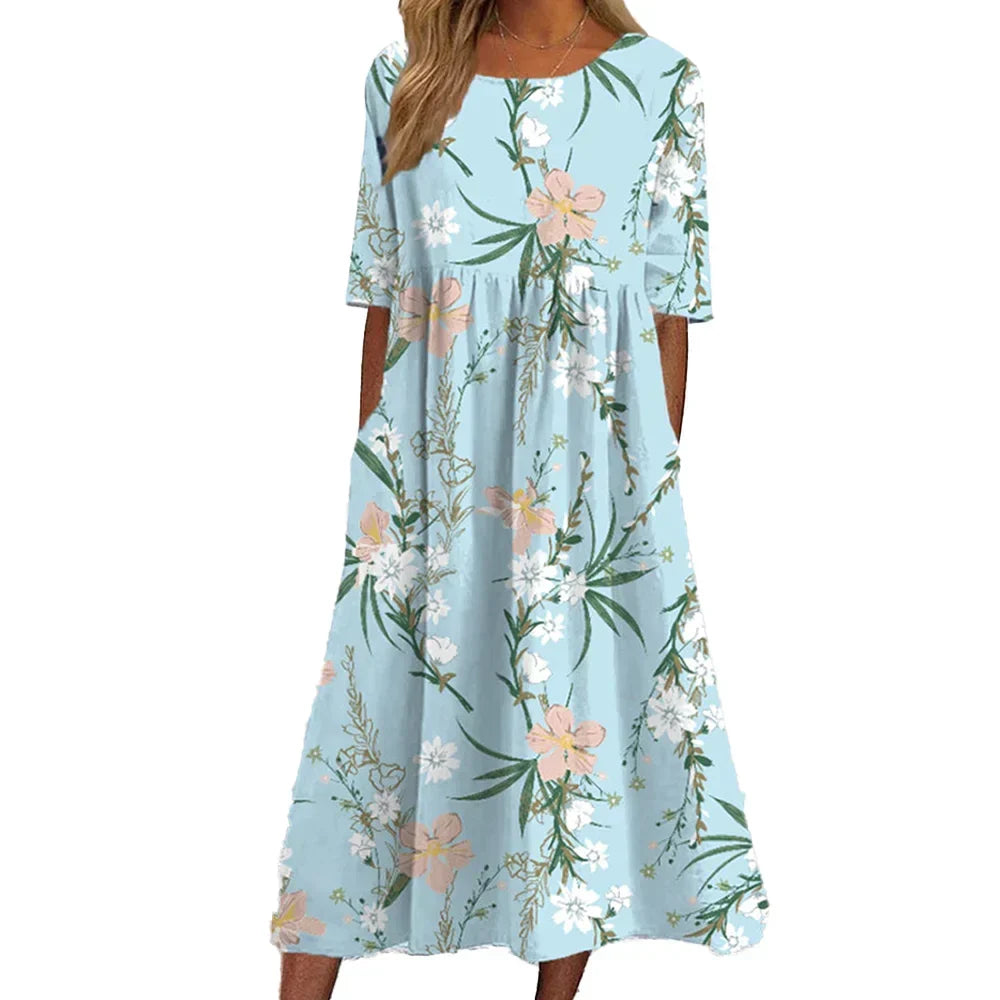 Kaelith - Floral Flowing Maxi Dress
