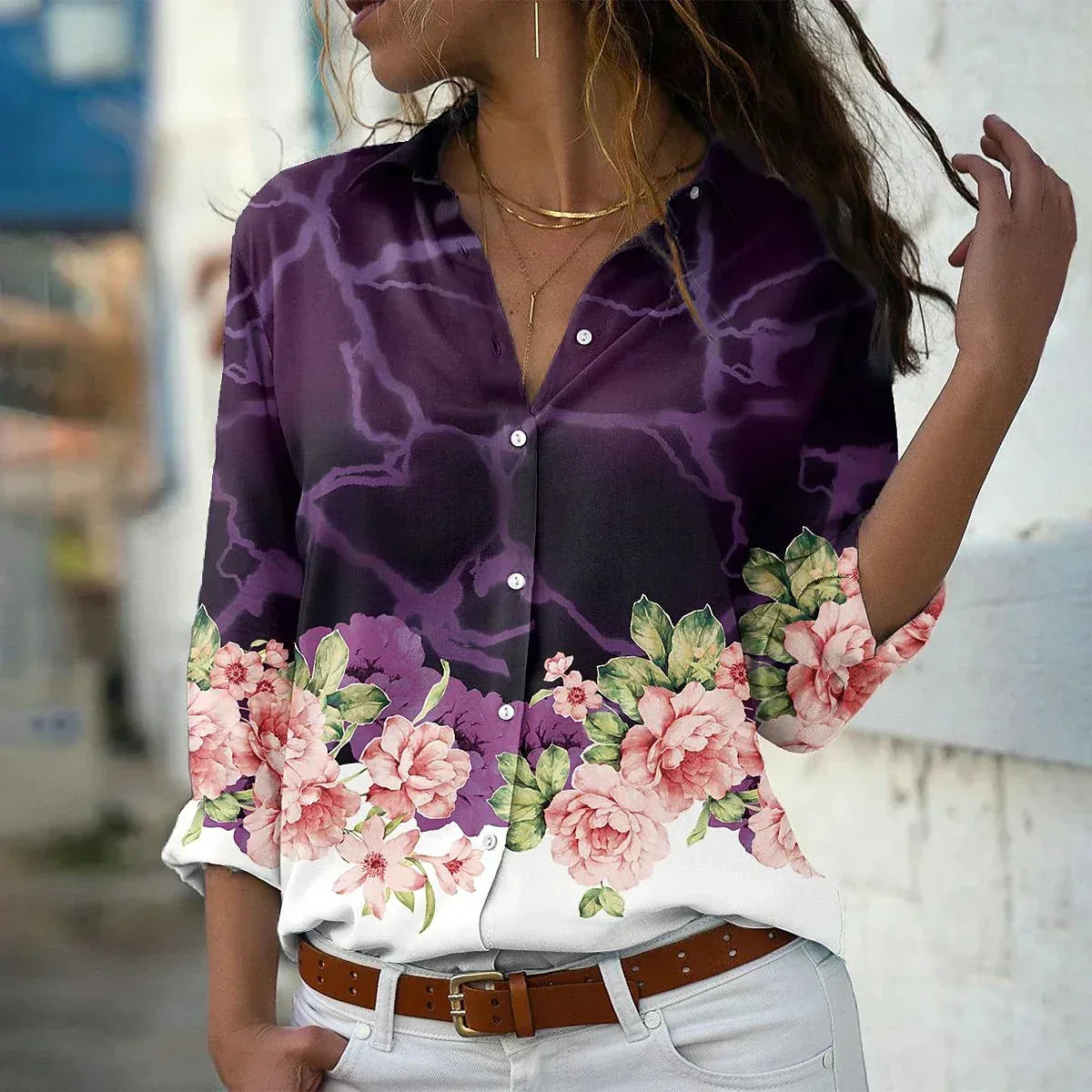 GEERTJE I FASHIONABLE PRINTED BLOUSE