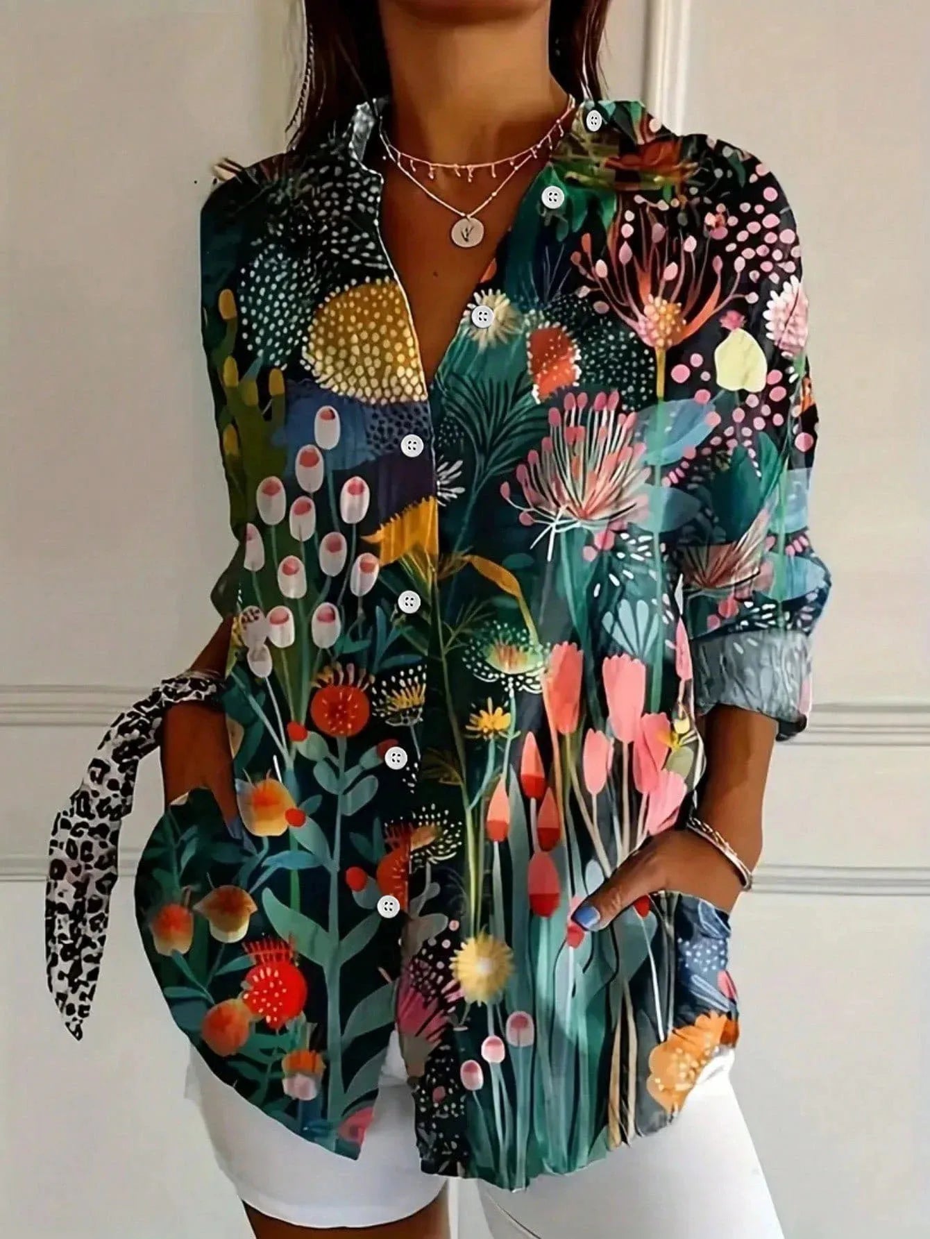 Rina™ | Luxury Floral Button Shirt