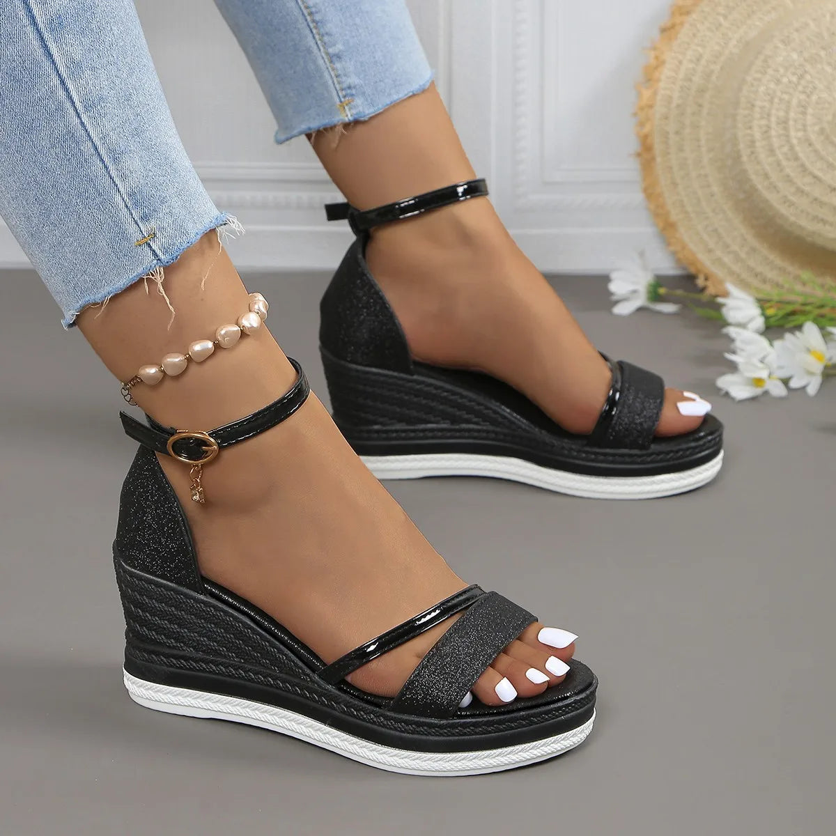 Ava | Womens Platform Wedge Strap Sandals
