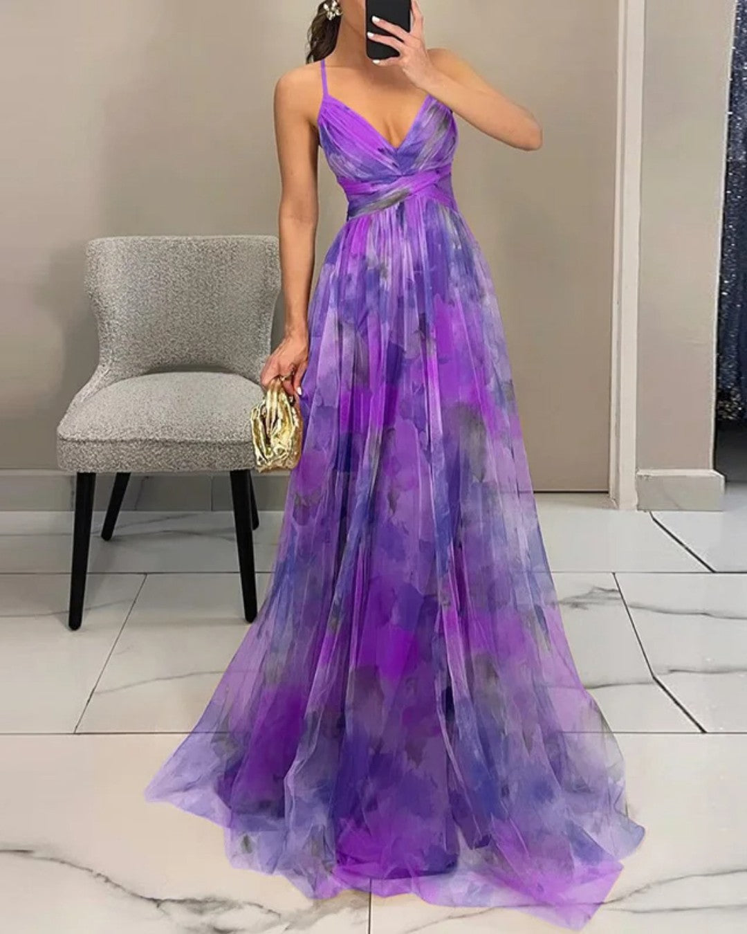 Giselle - Long Dress with Floral Print