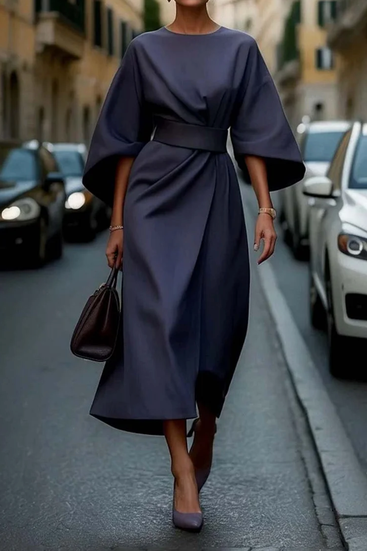 Louise – Elegant Dress with Lantern Sleeves