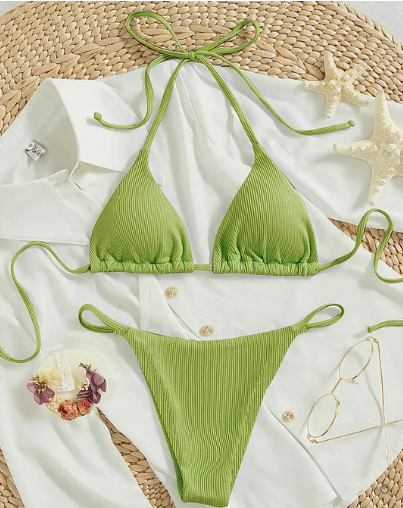 Antonella® | Blue bikini with V-neck