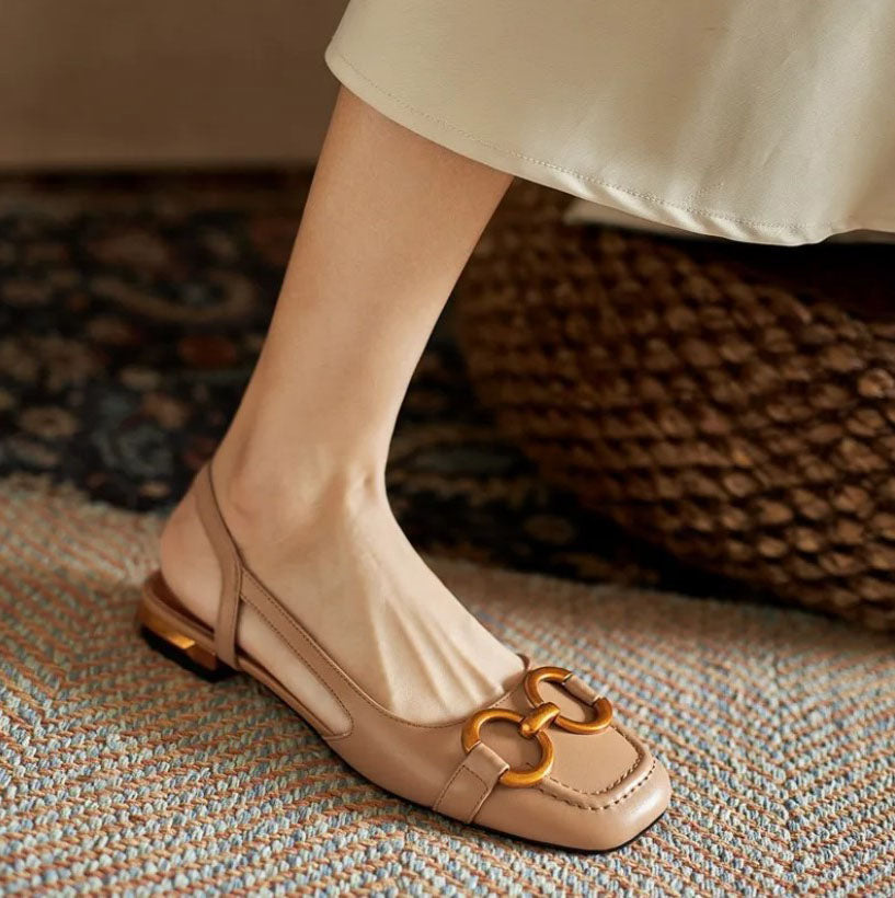 Riley - Elegant Orthopedic  Square Heel Sandals