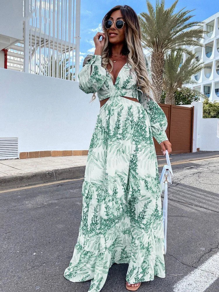 Amélie V-Neck Maxi Dress