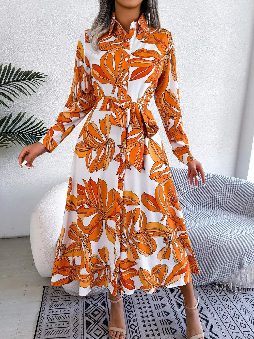 Sienna | Floral Button Midi Dress