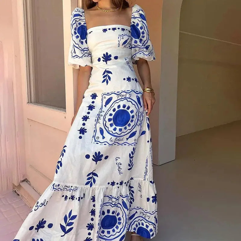 Elara Pleated Maxi Dress