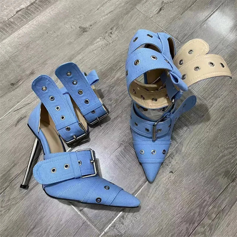 Rebel Chic Buckle Heels