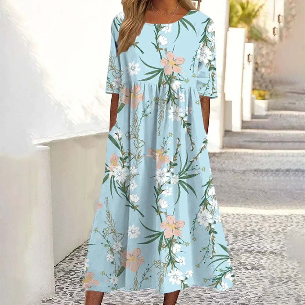 Kaelith - Floral Flowing Maxi Dress
