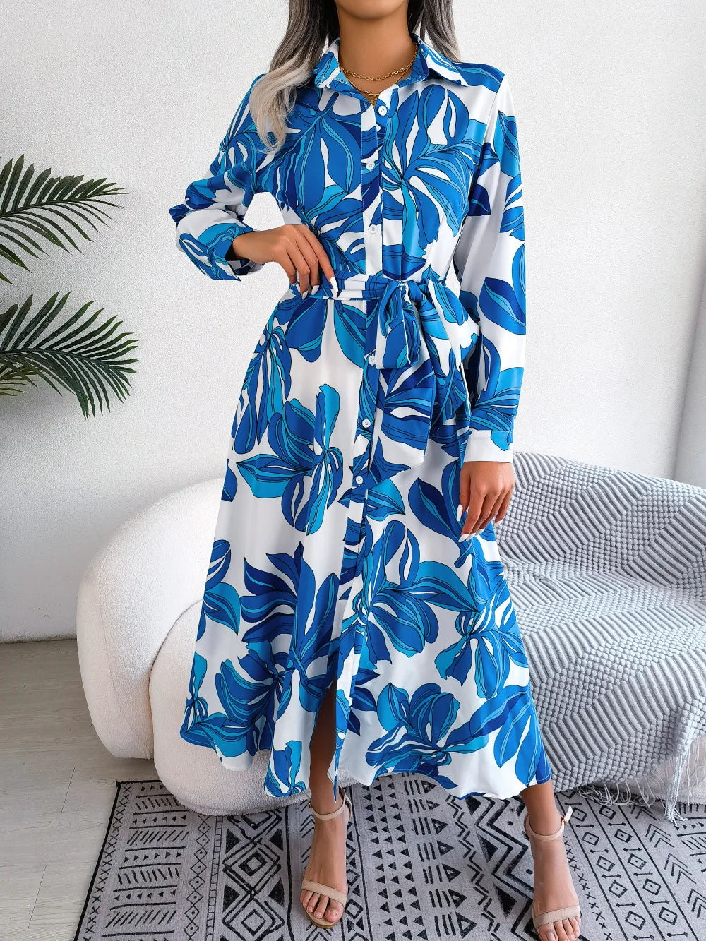Sienna | Floral Button Midi Dress
