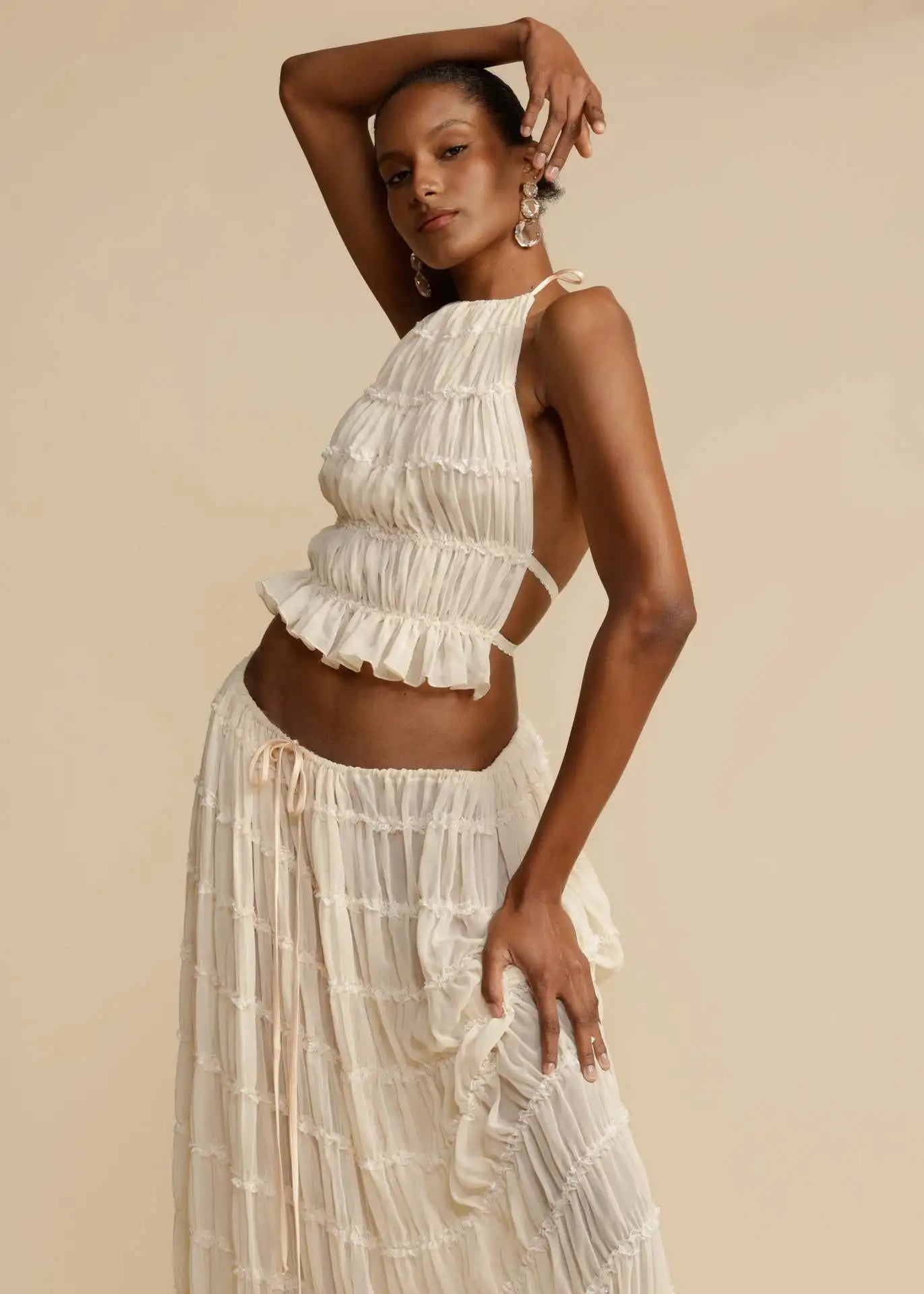 Kim - Pleated Two-Piece Set