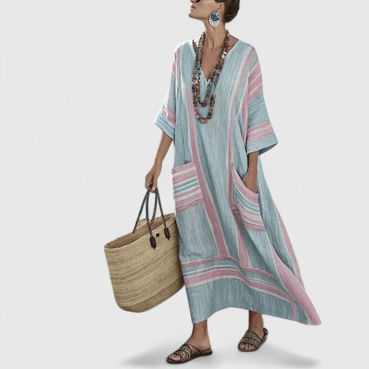 Violet | Women's Loose Fit Pocket Maxi Dress