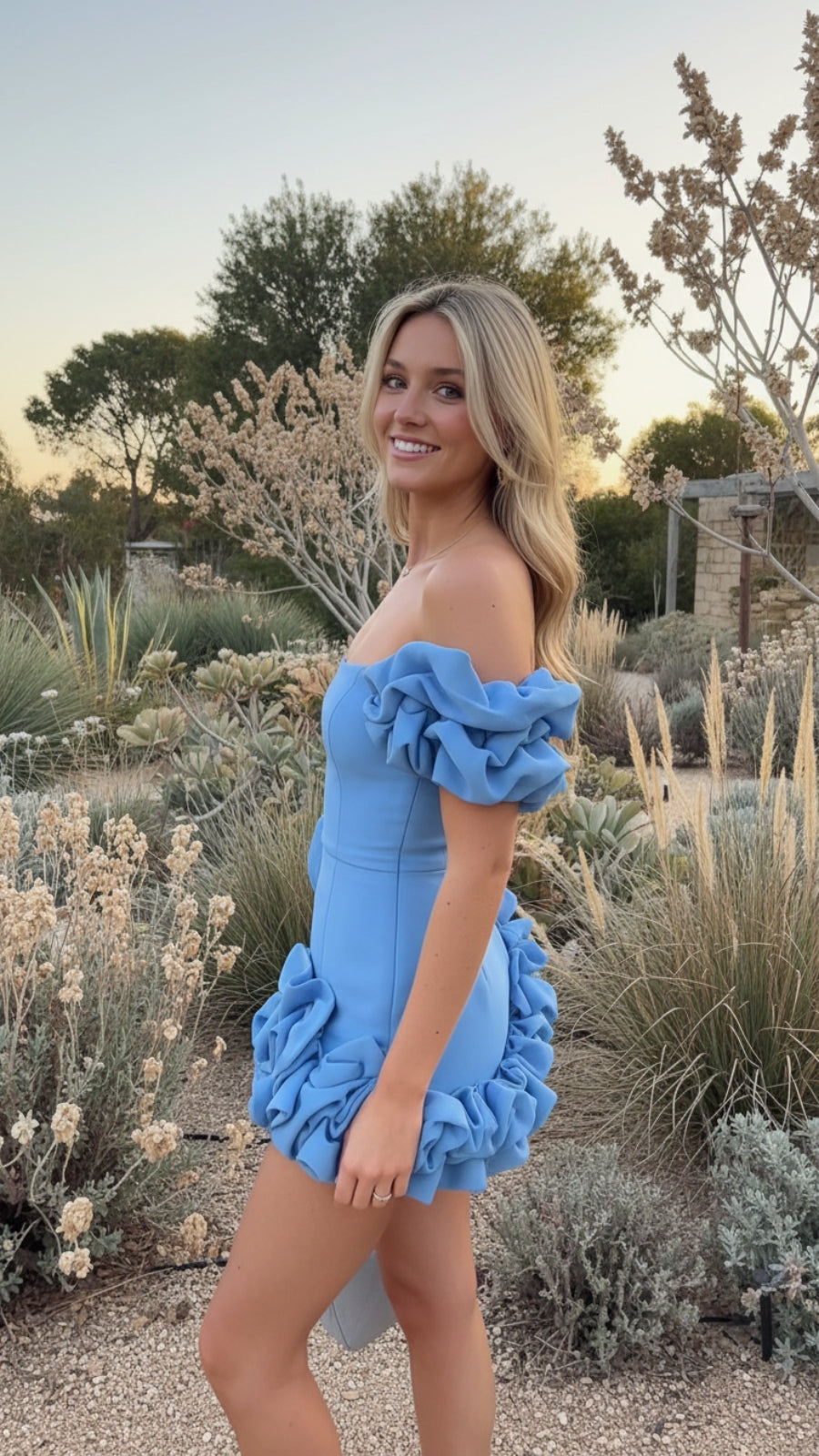 Strapless Ruffle Summer Mini Dress