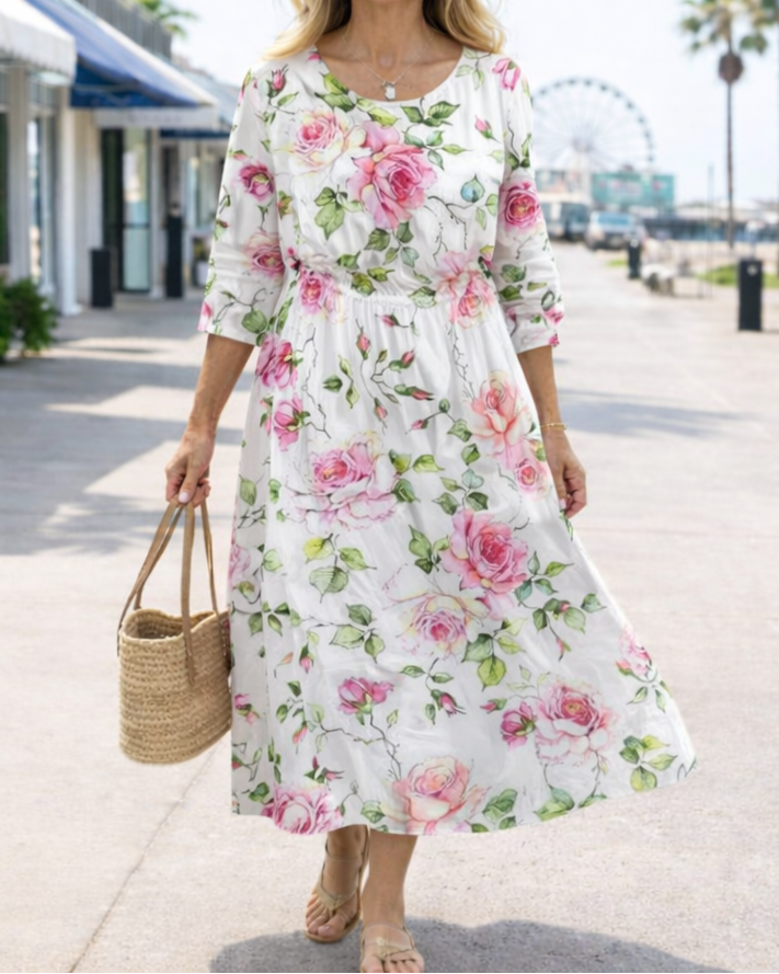 Camille | Floral Relaxed Midi Dress