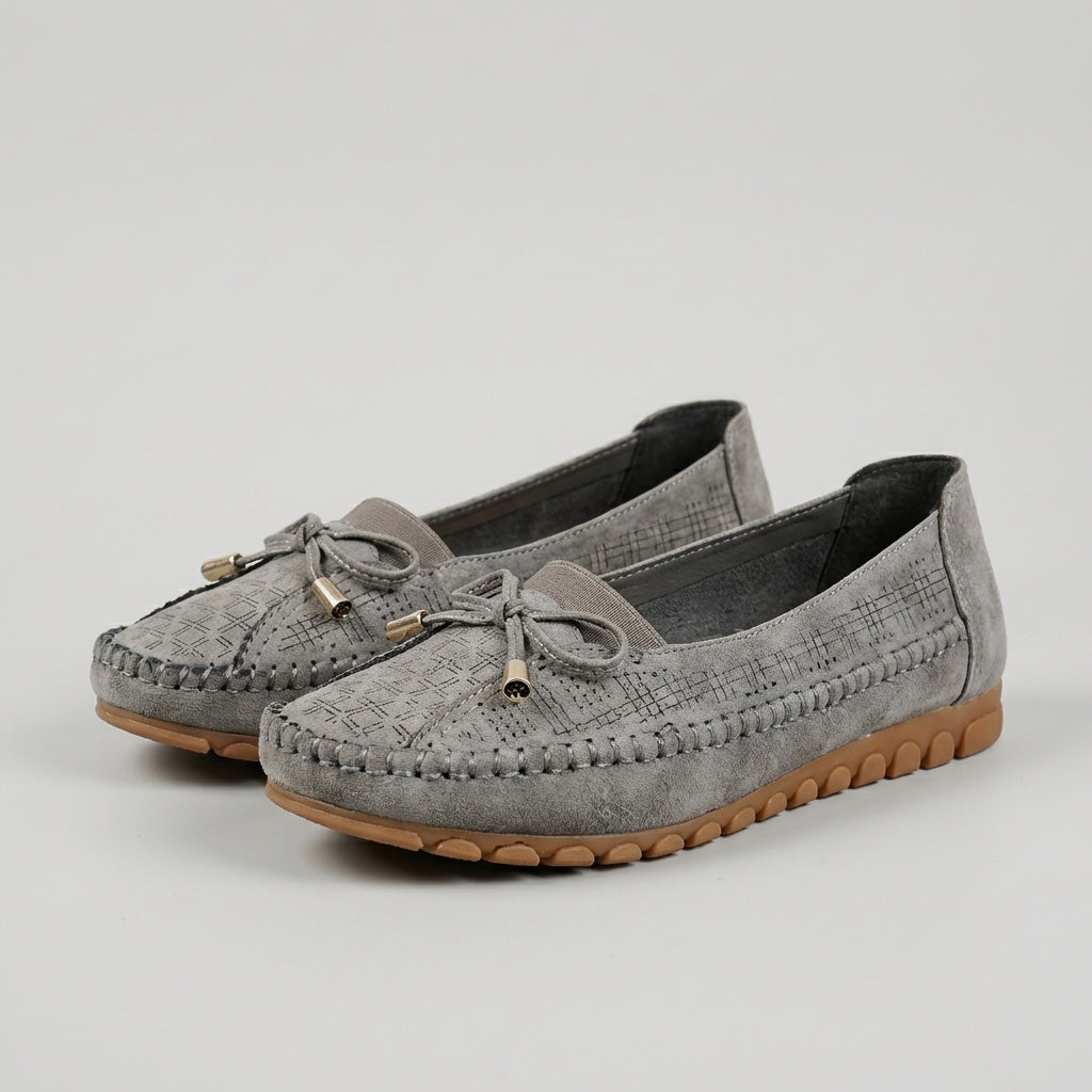 Madison | Women’s Orthopedic Perforated Bow Comfort Loafers