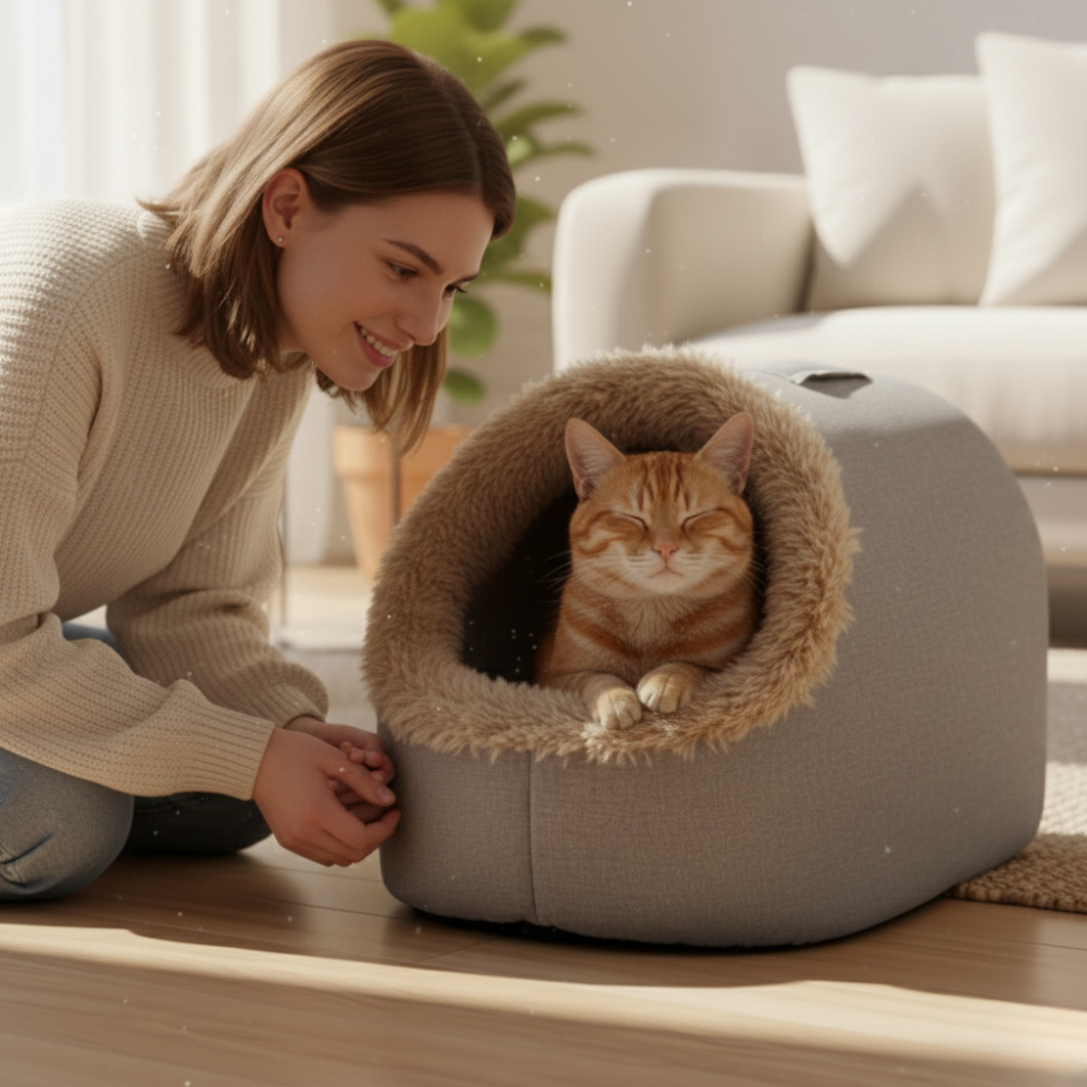 Cavina – Insulated Cave Bed for Small Pets
