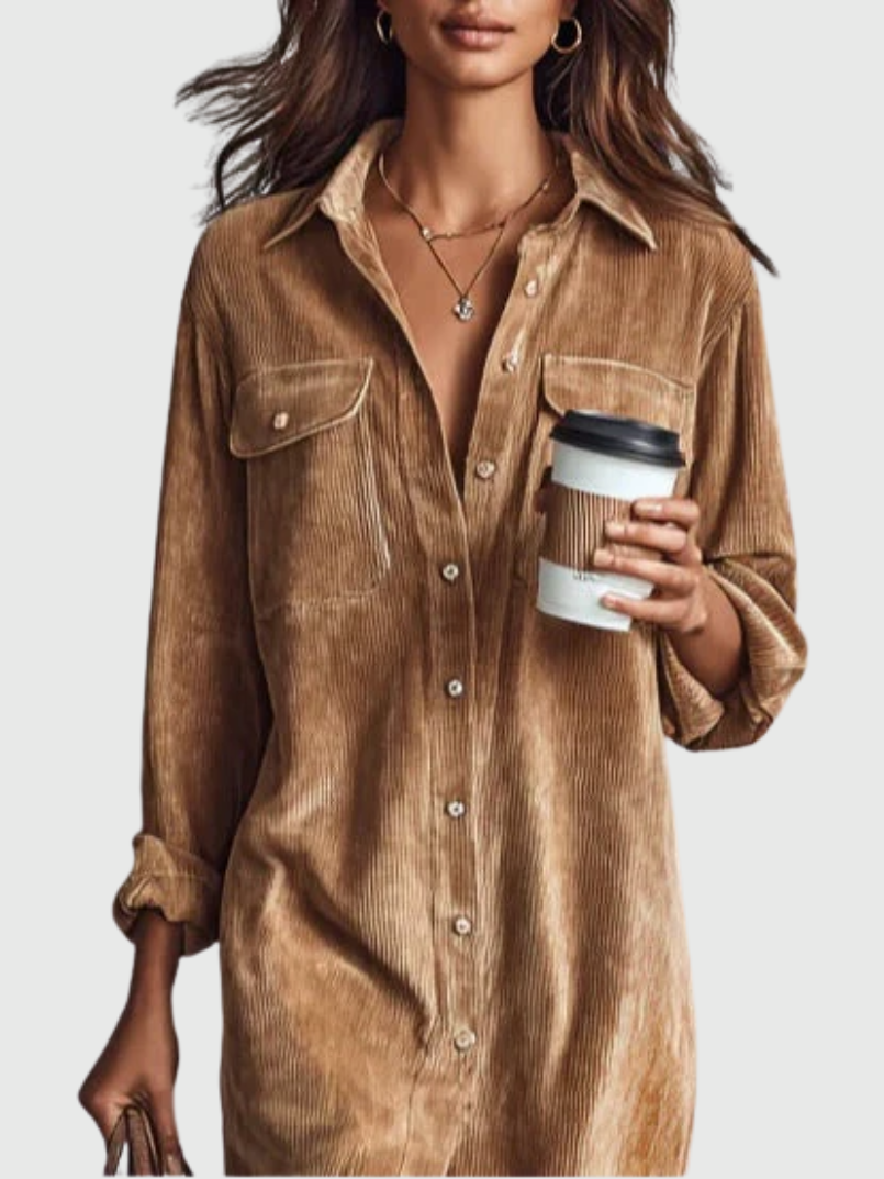 Clara | Midi Corduroy Dress
