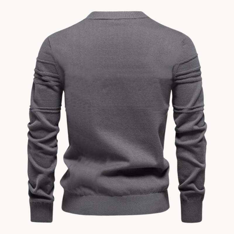Beeck™ | Cotton Men's Sweater with Striped Design