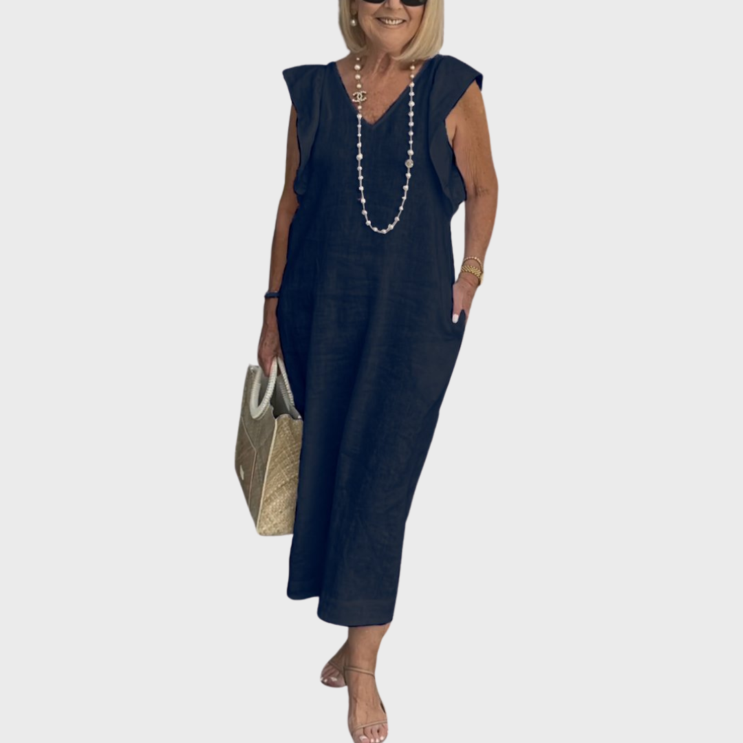 Alexis | Women's Sleeveless Pocket Maxi Casual Dress