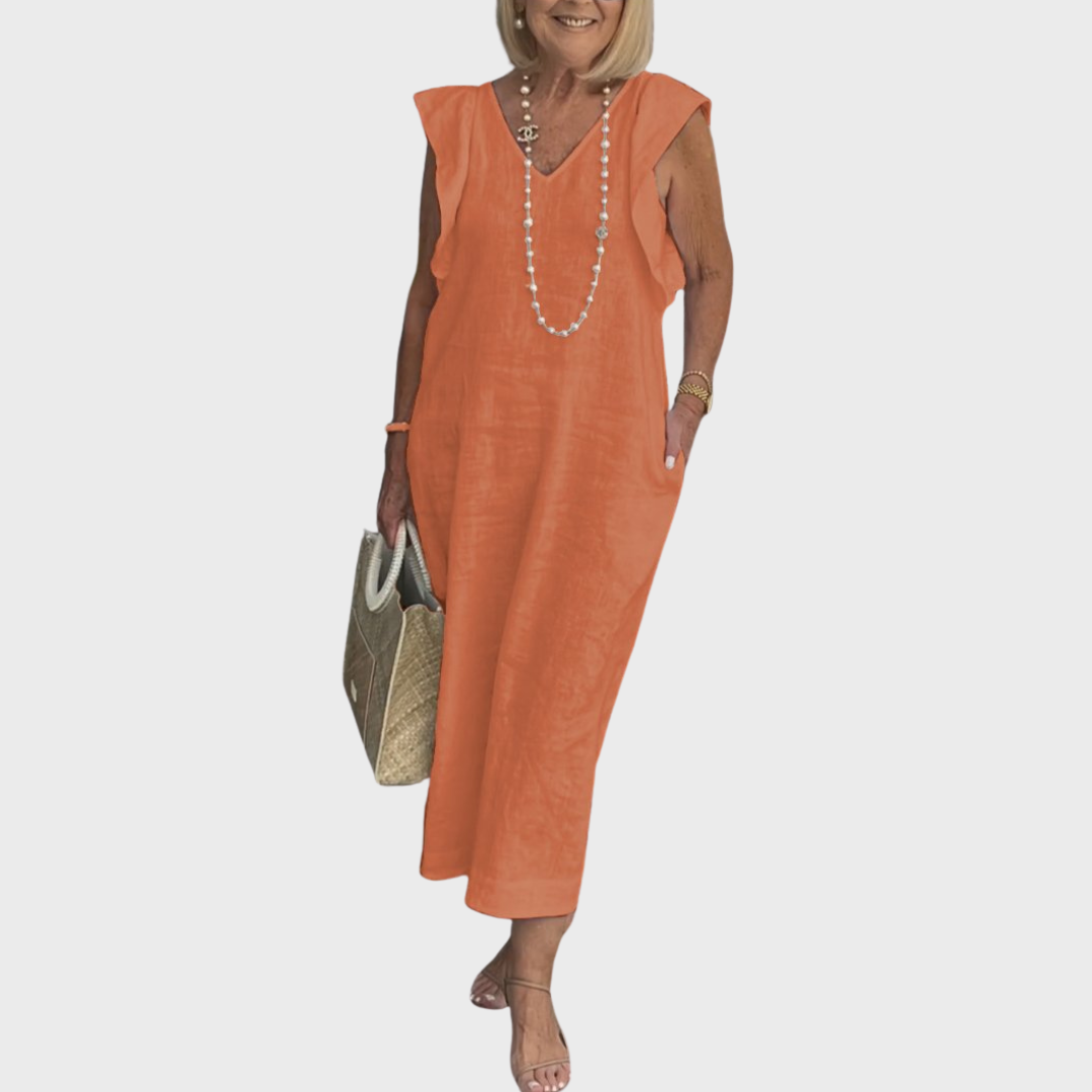 Alexis | Women's Sleeveless Pocket Maxi Casual Dress