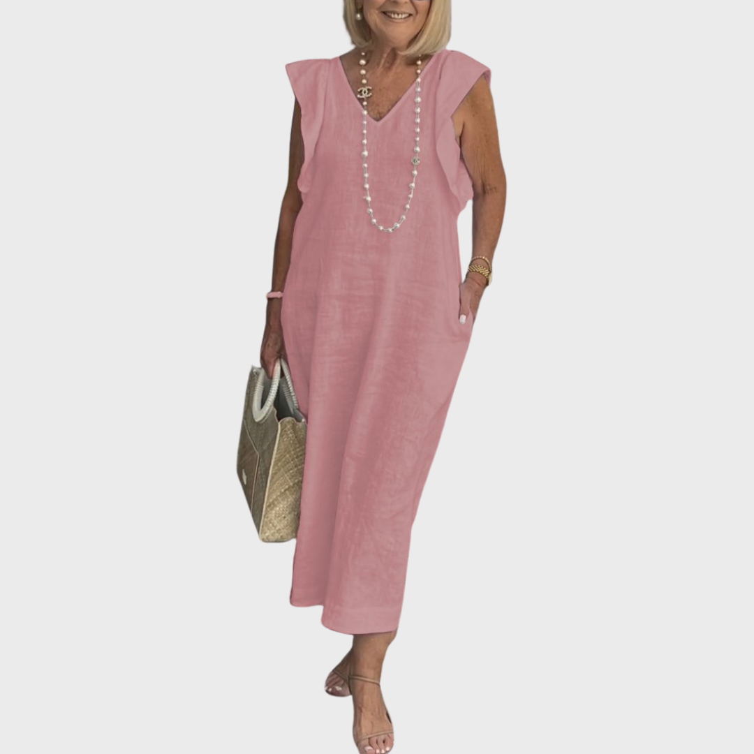 Alexis | Women's Sleeveless Pocket Maxi Casual Dress
