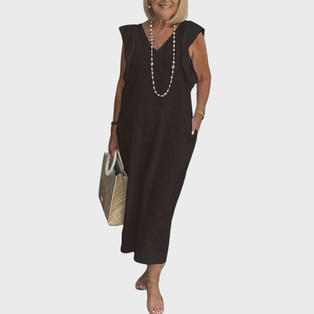 Alexis | Women's Sleeveless Pocket Maxi Casual Dress