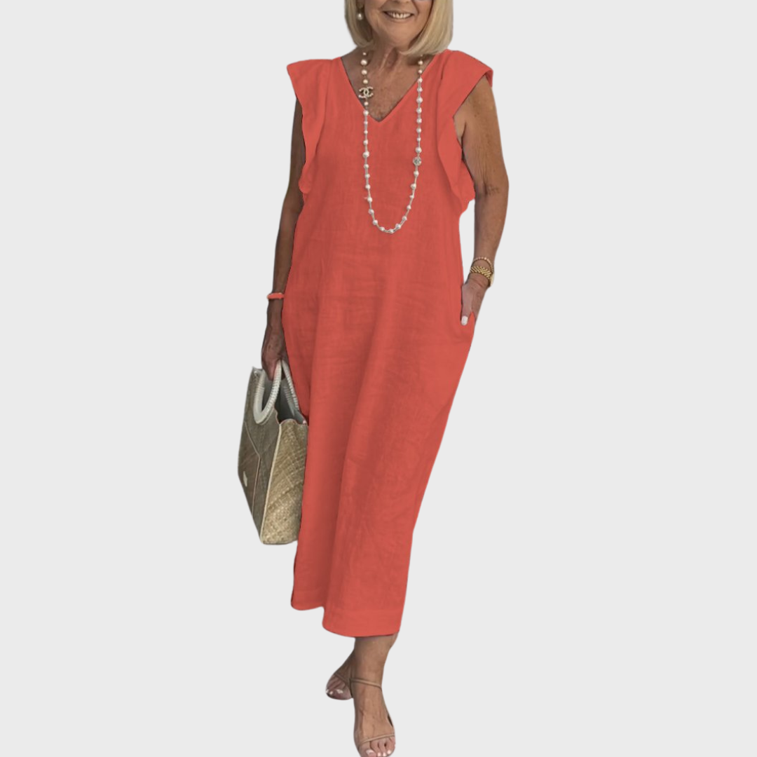 Alexis | Women's Sleeveless Pocket Maxi Casual Dress