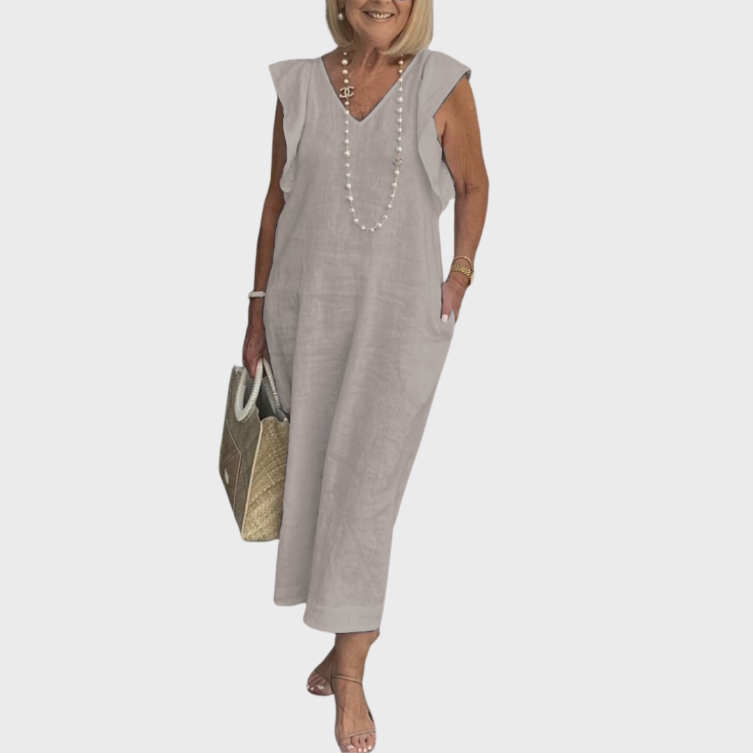 Alexis | Women's Sleeveless Pocket Maxi Casual Dress