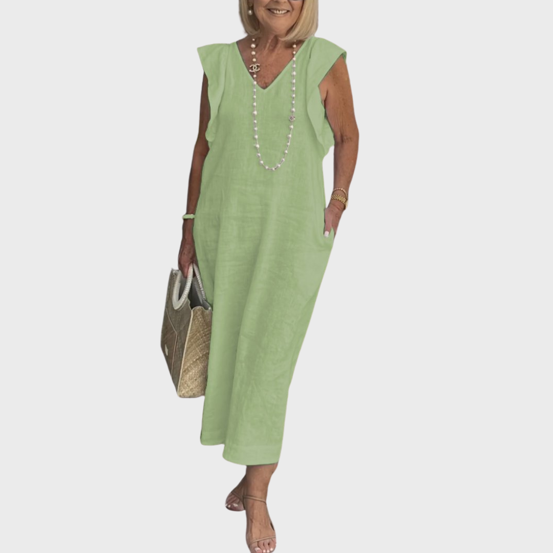 Alexis | Women's Sleeveless Pocket Maxi Casual Dress