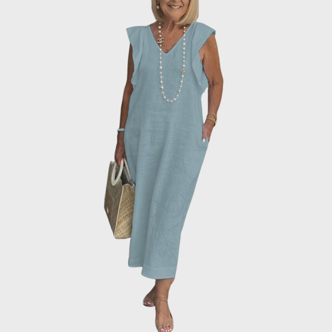 Alexis | Women's Sleeveless Pocket Maxi Casual Dress