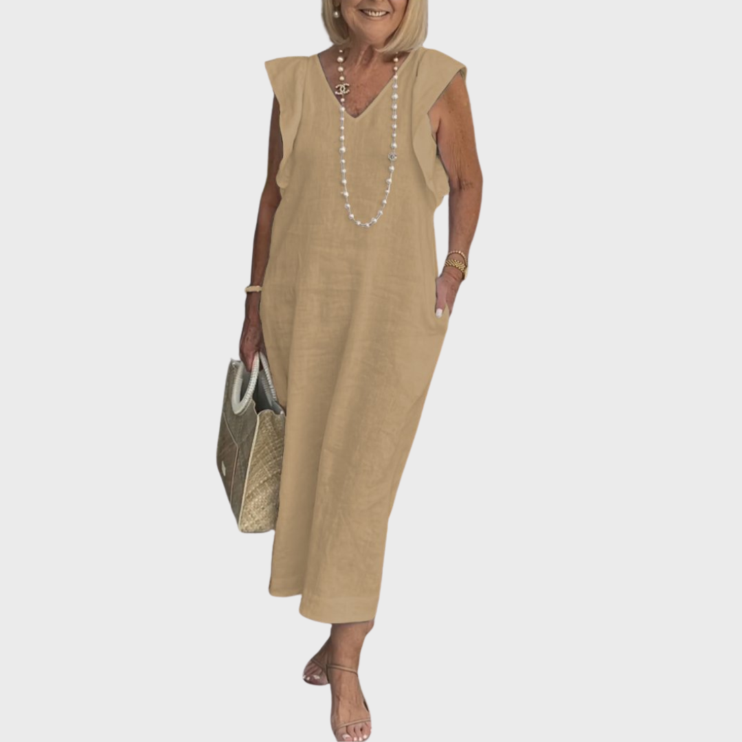 Alexis | Women's Sleeveless Pocket Maxi Casual Dress