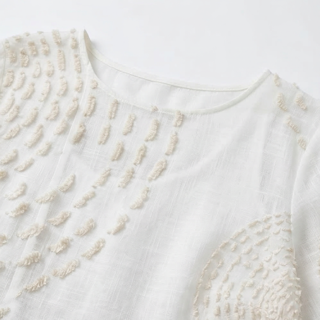Embroidered casual dress for women.